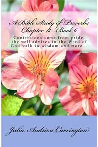 A Bible Study of Proverbs Chapter 13--Book 6