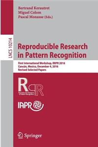 Reproducible Research in Pattern Recognition