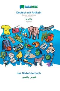 Deutsch mit Artikeln - Algerian (in arabic script), das Bildwörterbuch