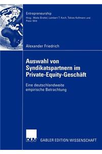 Auswahl Von Syndikatspartnern Im Private-Equity-Geschäft