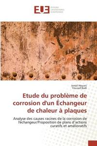 Etude Du Problème de Corrosion Dun Échangeur de Chaleur À Plaques