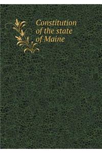 Constitution of the State of Maine