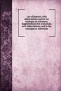 LIST OF JOURNALS WITH ABBREVIATIONS USE