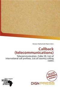 Callback (Telecommunications)