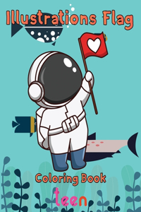 Illustrations Flag Coloring Book teen