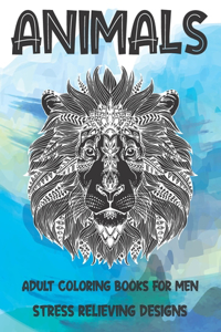 Adult Coloring Books for Men - Animals - Stress Relieving Designs
