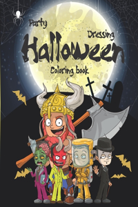 Party dressing halloween coloring book