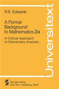 Formal Background to Mathematics 2a