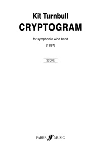 Cryptogram. Wind band - Symphonic Wind Band - SCORE