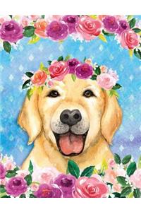 Big Fat Bullet Style Journal Labrador In Flowers