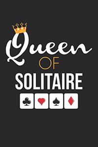 Solitaire Notebook - Queen of Solitaire Card Game Solitaire Player Gift - Solitaire Journal