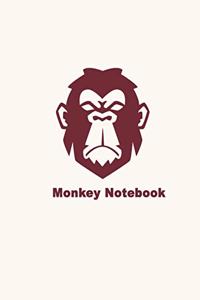 Monkey - Blank Lined Notebook