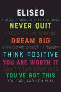 Eliseo You Are Stronger Than You Think Never Quit Prove Them Wrong Dream Big You Have What It Takes Think Positive You Are Worth It Dont Stop Believing You've Got This You Can And You Will