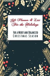 Gift Planner and List for the Holidays
