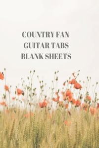 Country Fan Guitar Tabs Blank Sheets