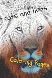 Cats and Lions Coloring Pages
