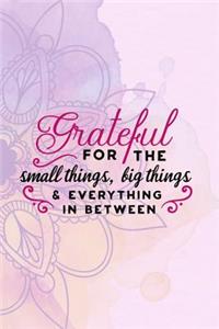 Grateful For The Small Things, Big Things And Everything In Between