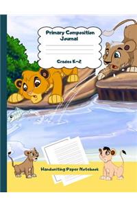 Primary Composition Journal Grades K-2 Handwriting Paper Notebook