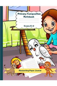 Primary Composition Notebook Grades K-2 Handwriting Paper Journal