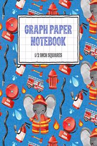 Graph Paper Notebook 1/2 Inch Squares