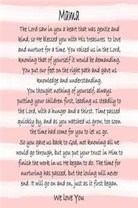 Mama We Love You - Pink Stripe Journal