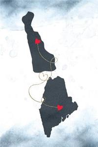 Delaware & Maine: Long Distance Out of State Notebook - Blank Lines