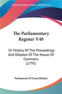 Parliamentary Register V40
