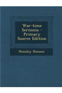 War-Time Sermons