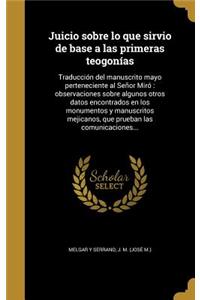 Juicio sobre lo que sirvio de base a las primeras teogonías