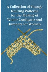 Collection of Vintage Knitting Patterns for the Making of Winter Cardigans and Jumpers for Women