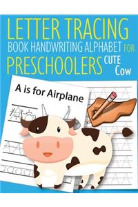 Letter Tracing Book Handwriting Alphabet for Preschoolers Cute Cow