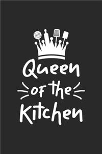 Queen Of The Kitchen: Cute Line Journal, Diary, Notebook For Kitchen Lover. 120 Story Paper Pages. 6 in x 9 in Cover.