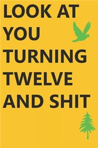 Look at You Turning Twelve and Shit Notebook Birthday Gift