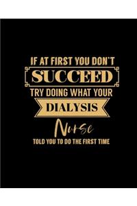 If at First You Don't Succeed Try Doing What Your Dialysis Nurse Told You to Do the First Time