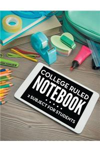 College Ruled Notebook - 2 Subject For Students