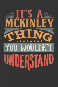 Its A Mckinley Thing You Wouldnt Understand: Mckinley Diary Planner Notebook Journal 6x9 Personalized Customized Gift For Someones Surname Or First Name is Mckinley