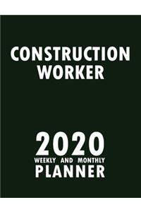 Construction Worker 2020 Weekly and Monthly Planner