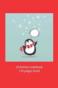 christmas notebook 120 pages lined