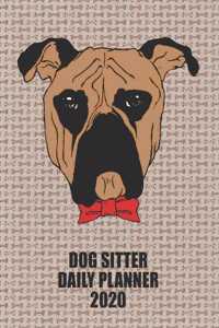 Dog Sitter Daily Planner 2020