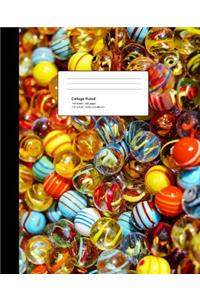College Ruled: 120 Sheets 240 Pages Marble Rainbow Collection Composition Book Journal