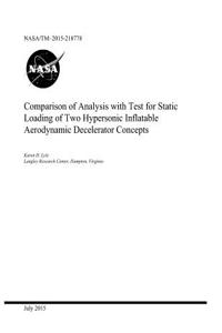 Comparison of Analysis with Test for Static Loading of Two Hypersonic Inflatable Aerodynamic Decelerator Concepts