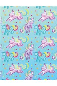 Unicorn Notebook: College Ruled -120 Pages - 8.5 X 11 (Journal, Diary, Composition, Writing Tablet)