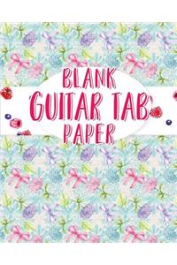 Blank Guitar Tab Paper
