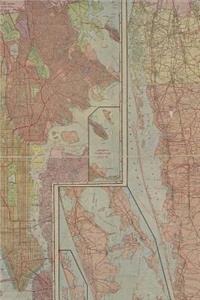 Antique 1911 Map Boroughs of Manhattan and the Bronx Journal
