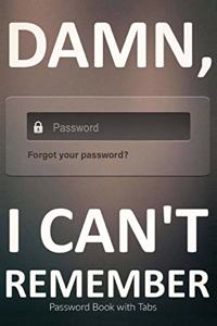Password Book with Tabs