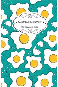 Cuaderno de recetas en blanco