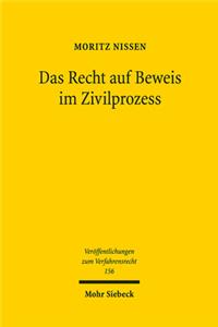 Das Recht auf Beweis im Zivilprozess