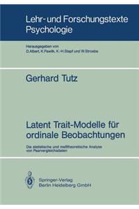Latent Trait-Modelle Für Ordinale Beobachtungen
