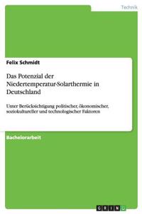 Potenzial der Niedertemperatur-Solarthermie in Deutschland