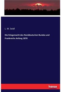 Kriegsmacht des Norddeutschen Bundes und Frankreichs Anfang 1870